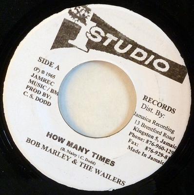 7-дюймовая пластинка БОБ МАРЛИ THE WAILERS How Many Times Go Jimmy Go NONE Studio One Ямайка Регги Ска Даб Б/у