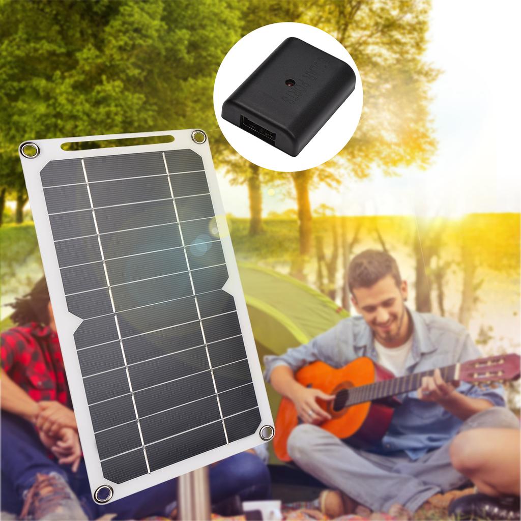 Солнечная панель 6W 5V с USB-портом, 2 шт., карабин, монокристаллический кремниевый солнечный элемент для использования на открытом воздухе