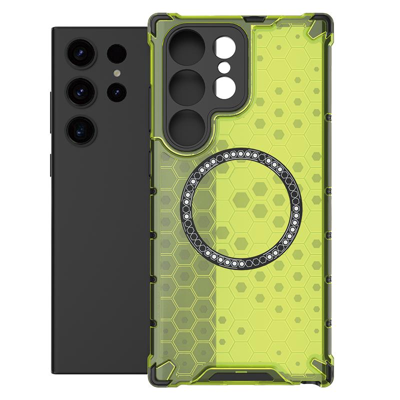 Для Samsung Galaxy S23 Ultra 5g Магнитное кольцо задняя крышка телефона чехол Magsafe кольцо беспроводная зарядка объектив защита противоударные чехлы