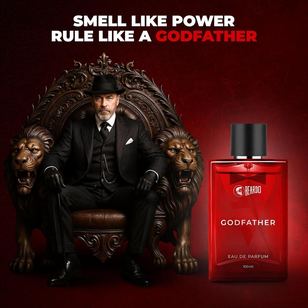 BEARDO Godfather Парфюм для мужчин | Ароматический, Пряный Парфюм для мужчин Стойкий парфюм для свидания Аромат | Спрей для тела для мужчин |