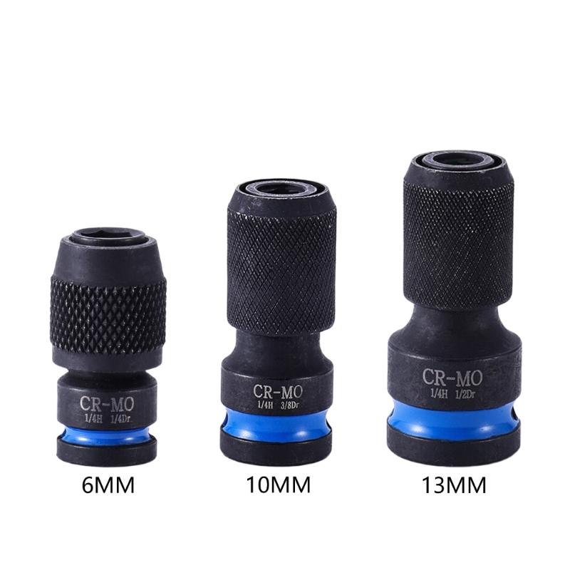Адаптер с квадратом 1/2" на шестигранник 1/4" Надежный захват Конструкция с четырьмя канавками Антикоррозийный Для профессиональных DIY-проектов