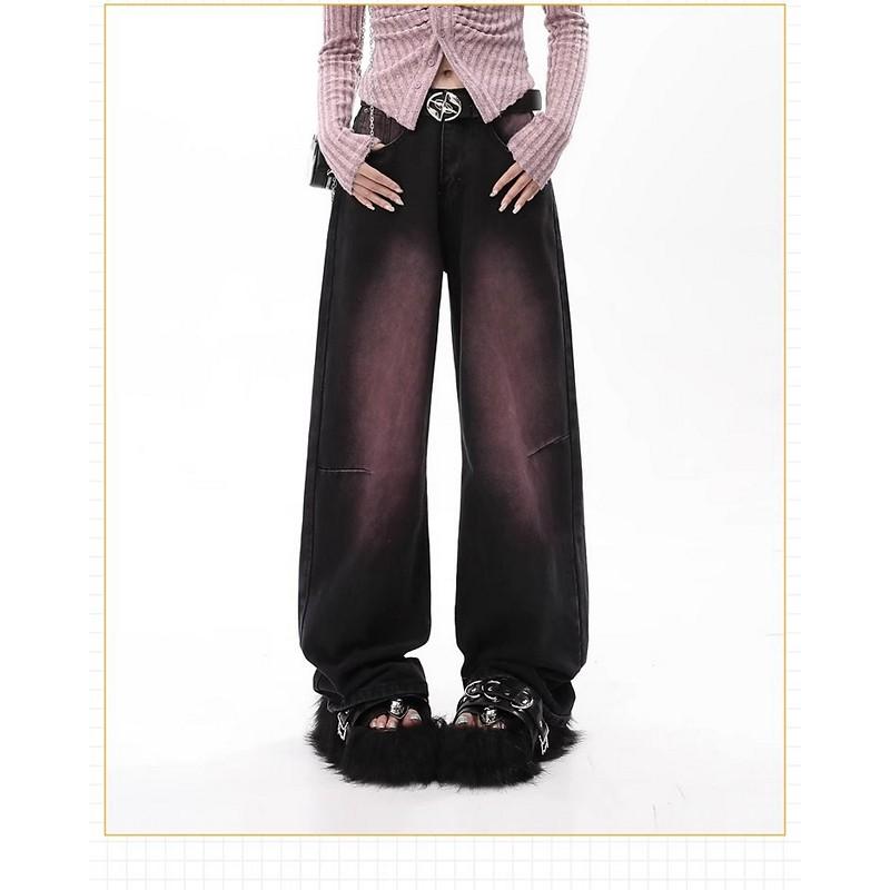 Модные американские джинсы бренда High Street, женские, весна-лето и осень, ретро-дизайн, прямые брюки, драпированные, подходящие друг к другу брюки