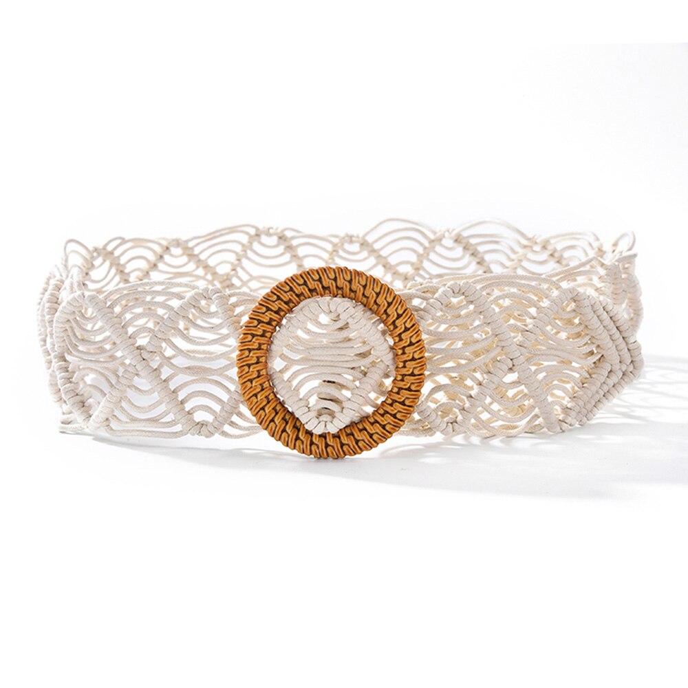 Женский пояс, модный ретро-ремень из вощеной веревки, плетеный на талии, этнический стиль, плетеный вручную, очень широкий на талии, в паре с поясом для юбки, пальто
