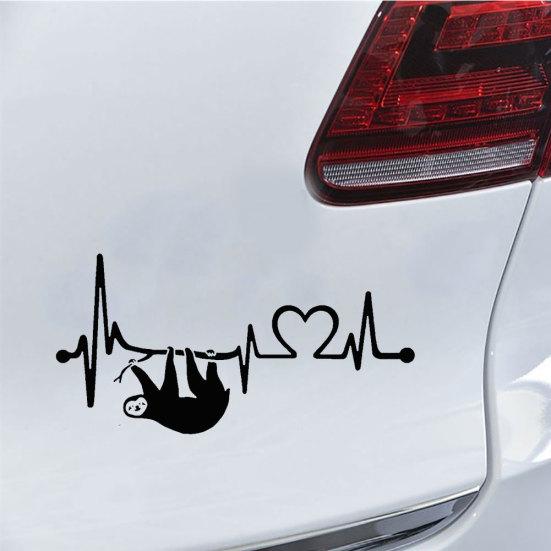 Забавный ленивец сердцебиение автомобиль грузовик светоотражающие наклейки украшения