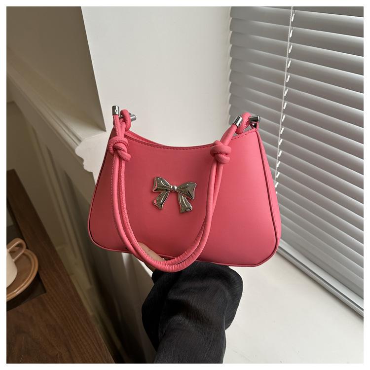 Сумка-бантик премиум-класса для женщин 2024 года, новая весенне-летняя универсальная сумка через плечо премиум-класса с текстурой