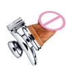 Stainless Steel Chastity Device Male Chastity Cage With Silicone Dildo