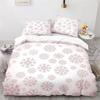 Snowflake Duvet Cover Winter Theme Geometric Pattern Microfiber Blue Floral Quilt Cover for Girl Children Christmas Decorations