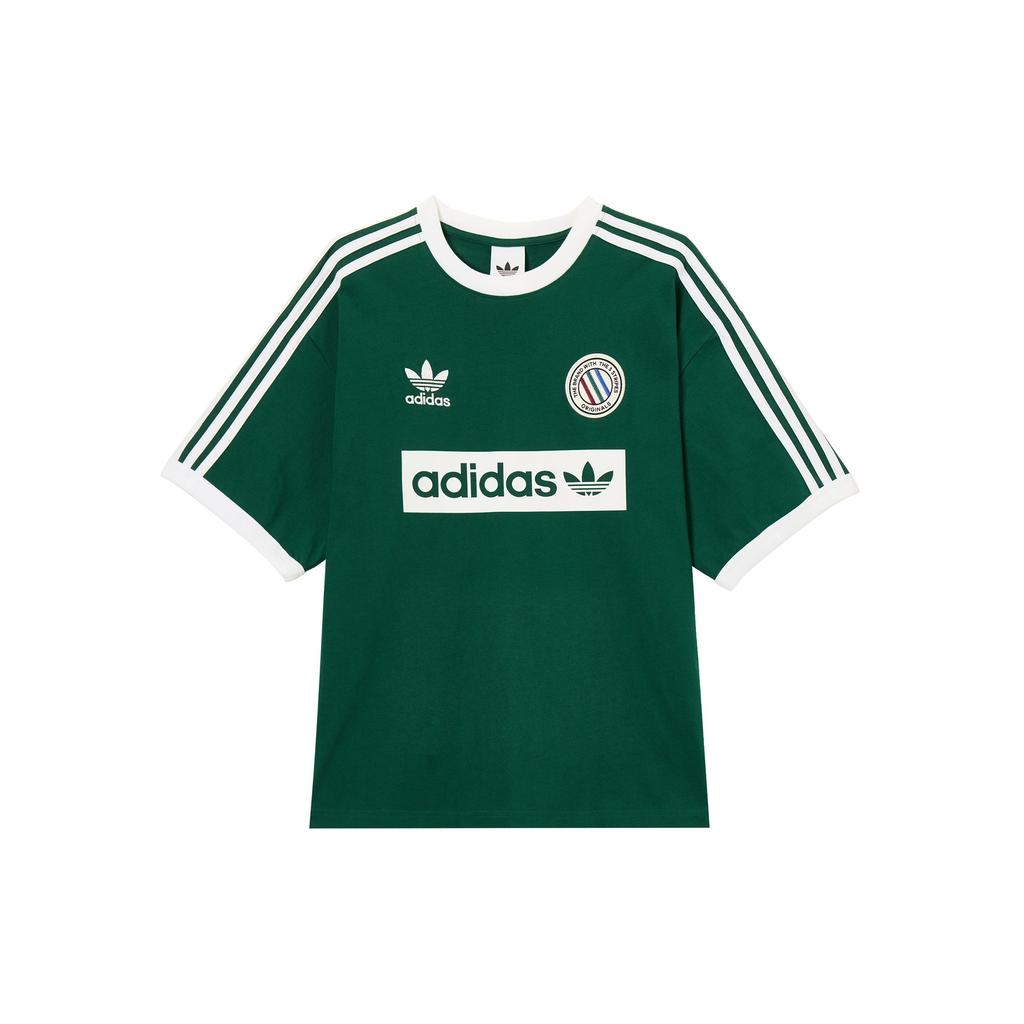 adidas Originals SS25 Классическая спортивная серия Повседневная футболка свободного кроя с круглым вырезом и коротким рукавом Мужские топы KC2604