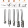 5PCS Alloy Steel Rotary Burr Set Double Cut Die Grinder Bits  Auto Repair Shops
