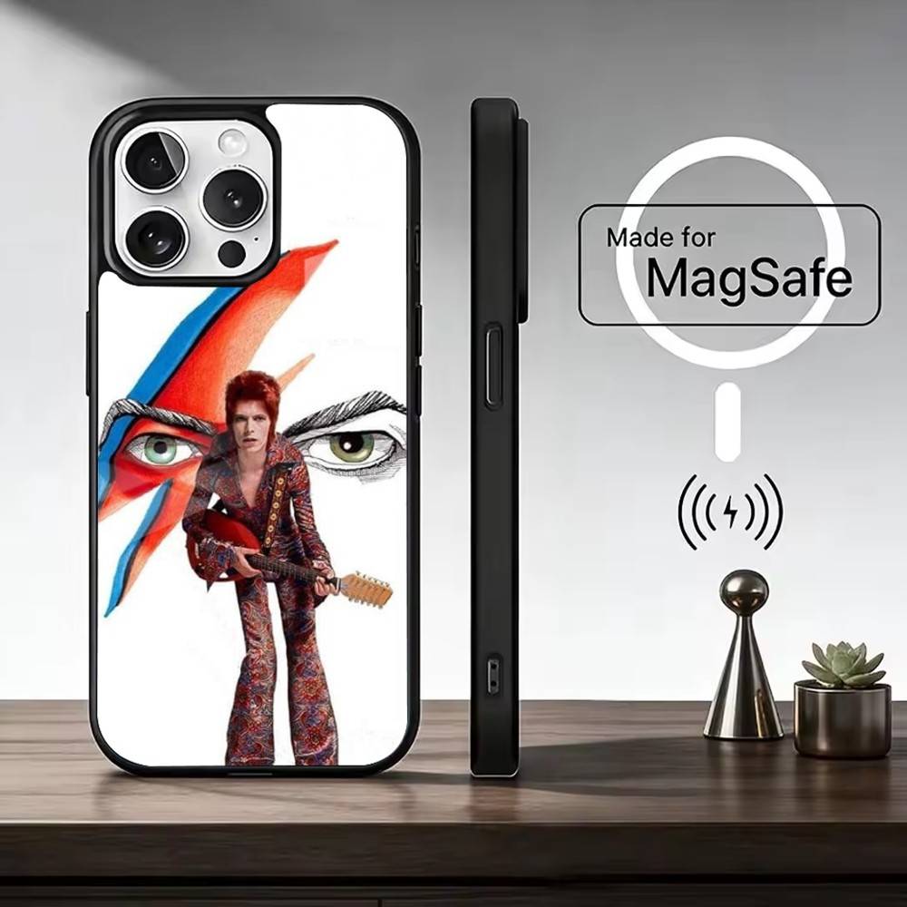 Rock D-David B-Bowie-es Phone Case For iPhone17,16,15,14,13,12,11 Plus,Pro Max Magnetic For Magsafe Wireless Charging