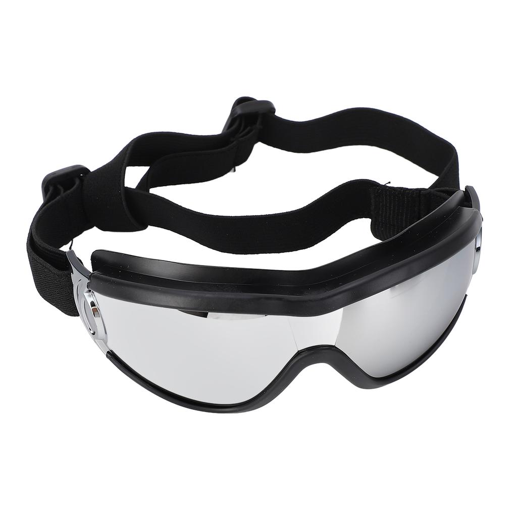 Dog Goggles Wind Proof UV Proof Fog Proof Dog Sunglasses with Adjustable Strap for Outdoor Silver