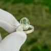 День сестер Распродажа Зеленый аметист Драгоценный камень Стерлинговое серебро Оправа Кольцо-обещание Размер US 8