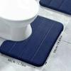 Memory Foam Toilet Rug U-Shaped Ultra Soft Absorbent Bathroom Rugs Non-Slip Toilet Bath Mat Contour Bath Rugs for Toilet
