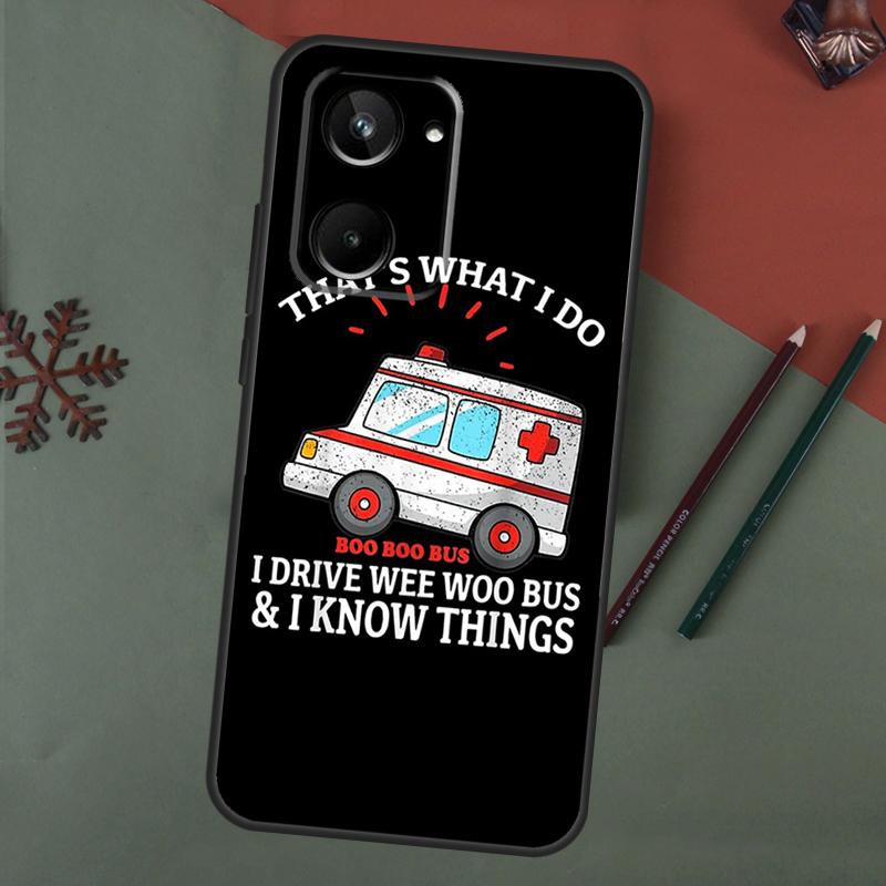 Ambulance EMS EMT Paramedic Case For Realme C55 C51 C75 C63 C61 C53 C35 C65 C67 C71 11 12 13 14 15 Pro Plus GT6 GT7 Pro