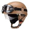 Vintage-Style Open Face Motorcycle Helmet Adults Unisex ABS Half With 3C Certification