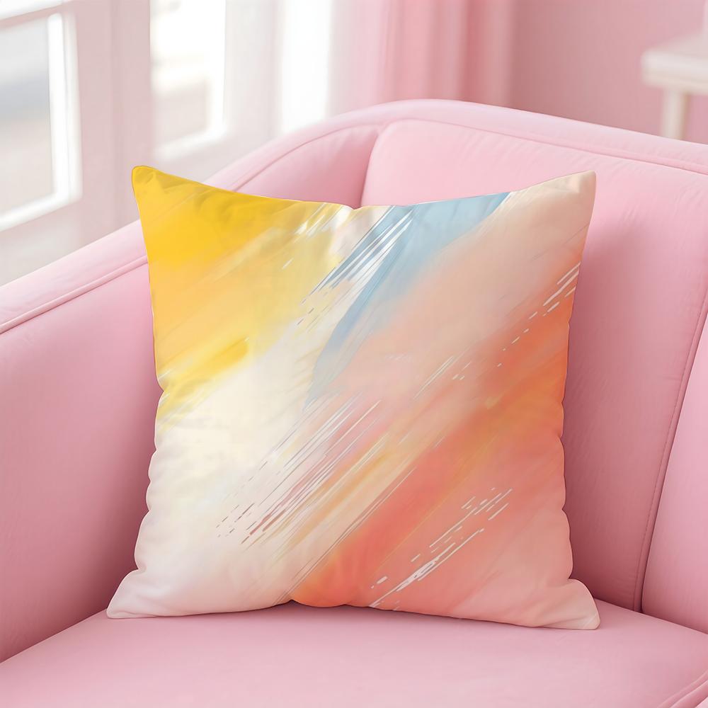 Pure color blending Cushion Cover Comfortable Reversible Pillow Cover Ideal for Car Sofa Bedroom  Beyond