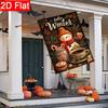 2D Flat, 2D Flat Winter Hot Cocoa Snowman Gingerbread Candy Red Berries Golden Snowflakes Welcome Christmas Garden Flag_2 (1)- Outdoor Garden Flag Dou