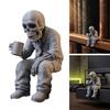 3D-печатная статуэтка сидящего скелета с кофейной чашкой, фигурка черепа, пьющего кофе, компактное настольное украшение для офиса, кабинета, ornaments