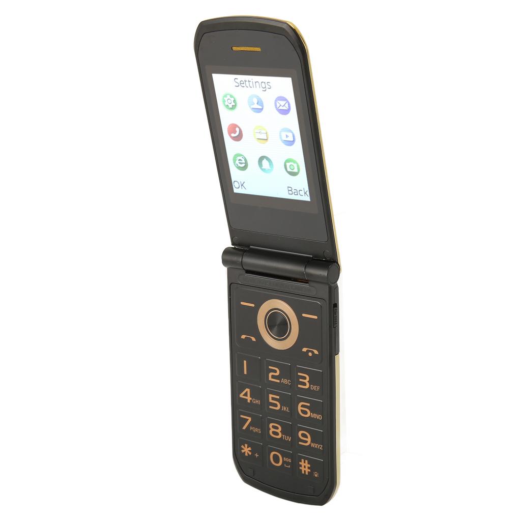 YEEMI K21+ 4G Flip Cell Phone Big Button 2.6in 1.77in Dual Screen Loud Sound 4800mAh Battery Speed Dial Basic Mobile