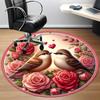 1pc Love Birds Chair Carpet for Office, Soft, Non-Slip Polyester Mat, Office, Entryway, Living Room, Bedroom,  yy251207255