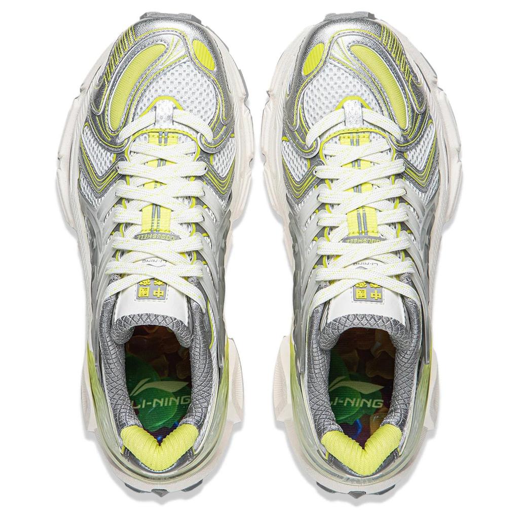 Li Ning Lijun Ace 3.0 Удобные Ретро Износостойкие Дышащие Низкие Папины Кроссовки Женская кроссовка Серебристо-серый AZGW308-5