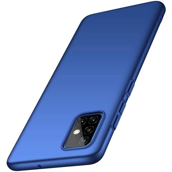 Protective Case - PROSHOP - for Samsung Galaxy A51 - Flexible - Blue - 2 Tempered Glass Included