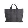 HERMES Her Line Tote MM Tote Bag Hand Bag canvas gray Used
