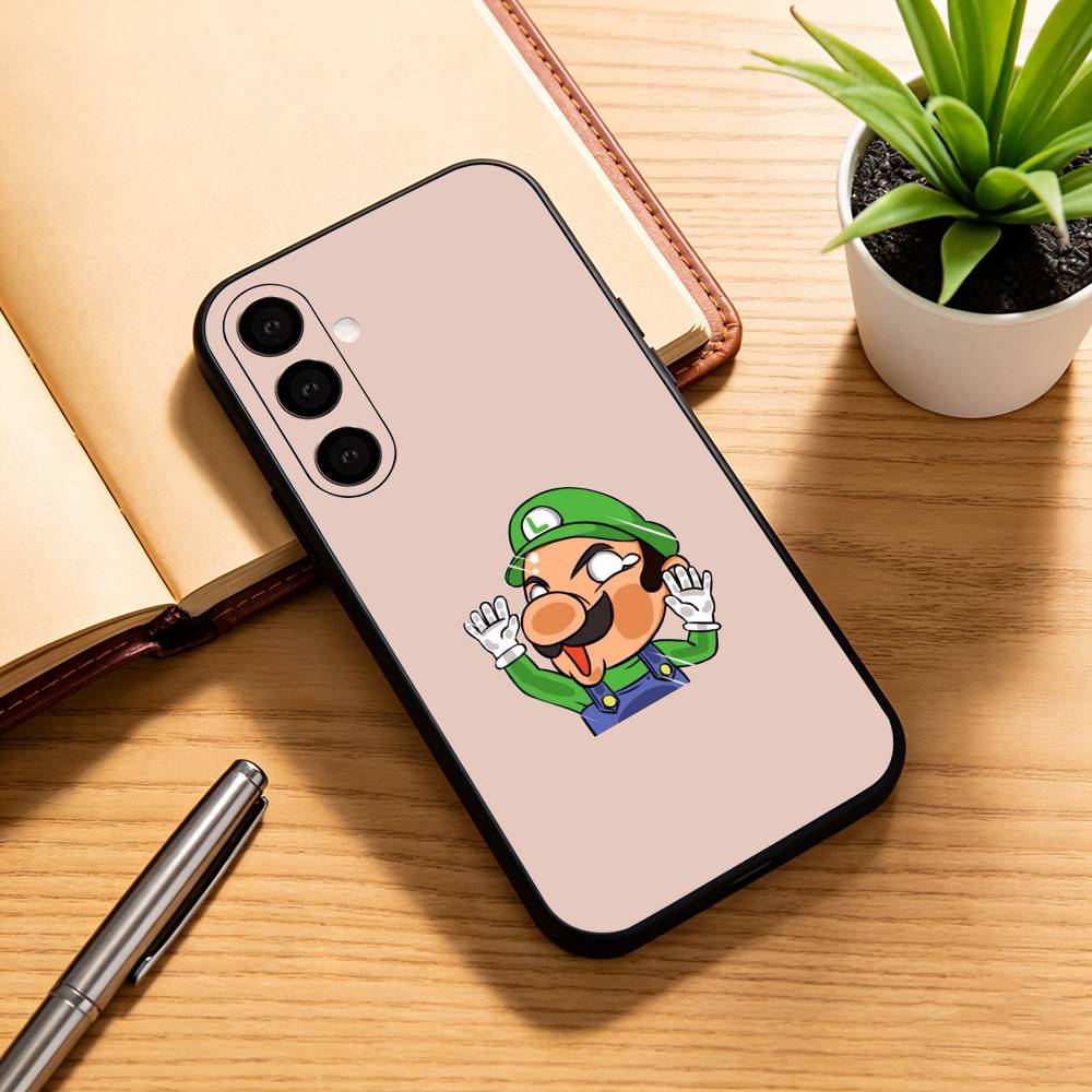 Funny Super Z-MarioS Bros Phone Case Black Silicone Soft For Samsung Galaxy A73,A72,A71,A70,A53,A52,A51