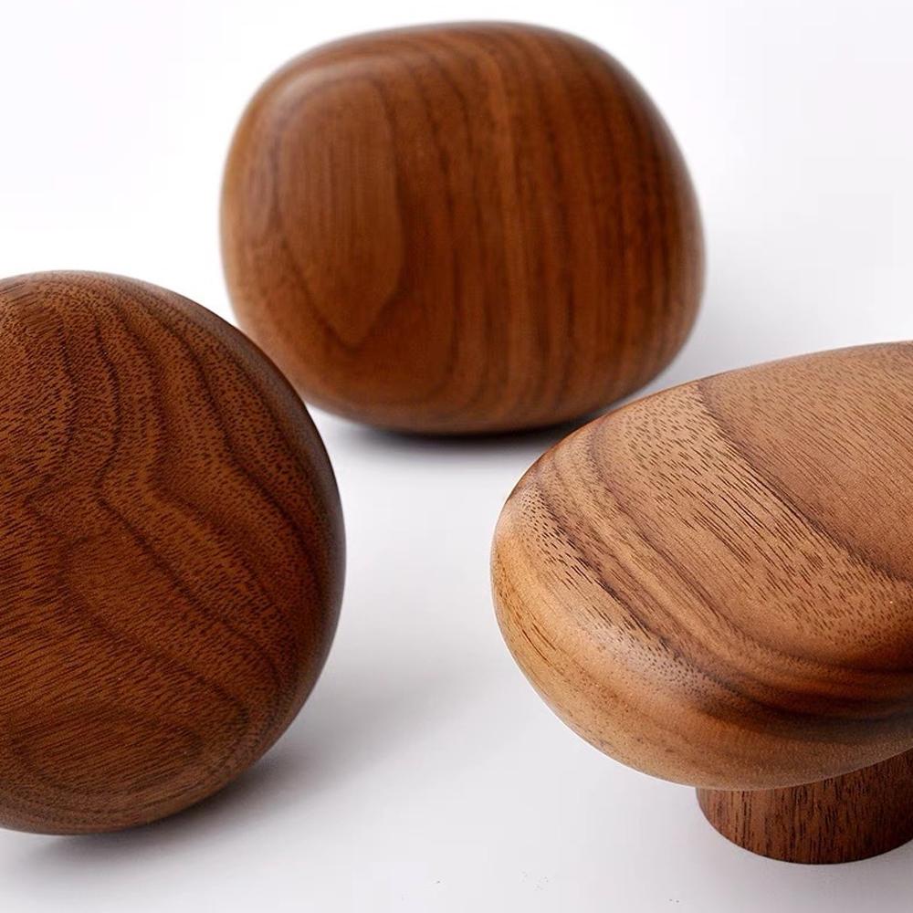 Pebble Shaped Wall Mounted Coat Hook Natural Wooden Clothes Hanger Key Hat Scarf Handbag Hook Decor Bathroom Rack Storage Hanger