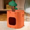 Домик Закрытая Кровать Кошачий Кондоминиум Пещера для Сна Снаружи Кошек На Открытом Воздухе