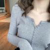 Collar Sweater, Women's Inner Layer Slim Fitting Base Shirt Autumn and Winter Slimming Knitted Sexy Top