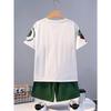 Summer Kids' Suit Boys' Loose Casual Crewneck Patterned Short-sleeved T-shirt and Shorts Comfortable Cool Tracksuit