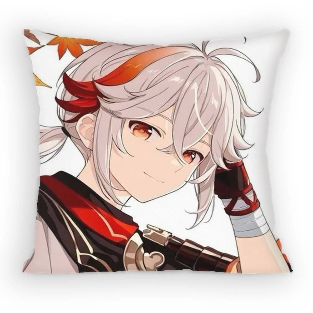 Kaedehara Kazuha Pillow Case Antidustmite Pillowcase Invisible zipper silky Sofa cushion cover for bedroom