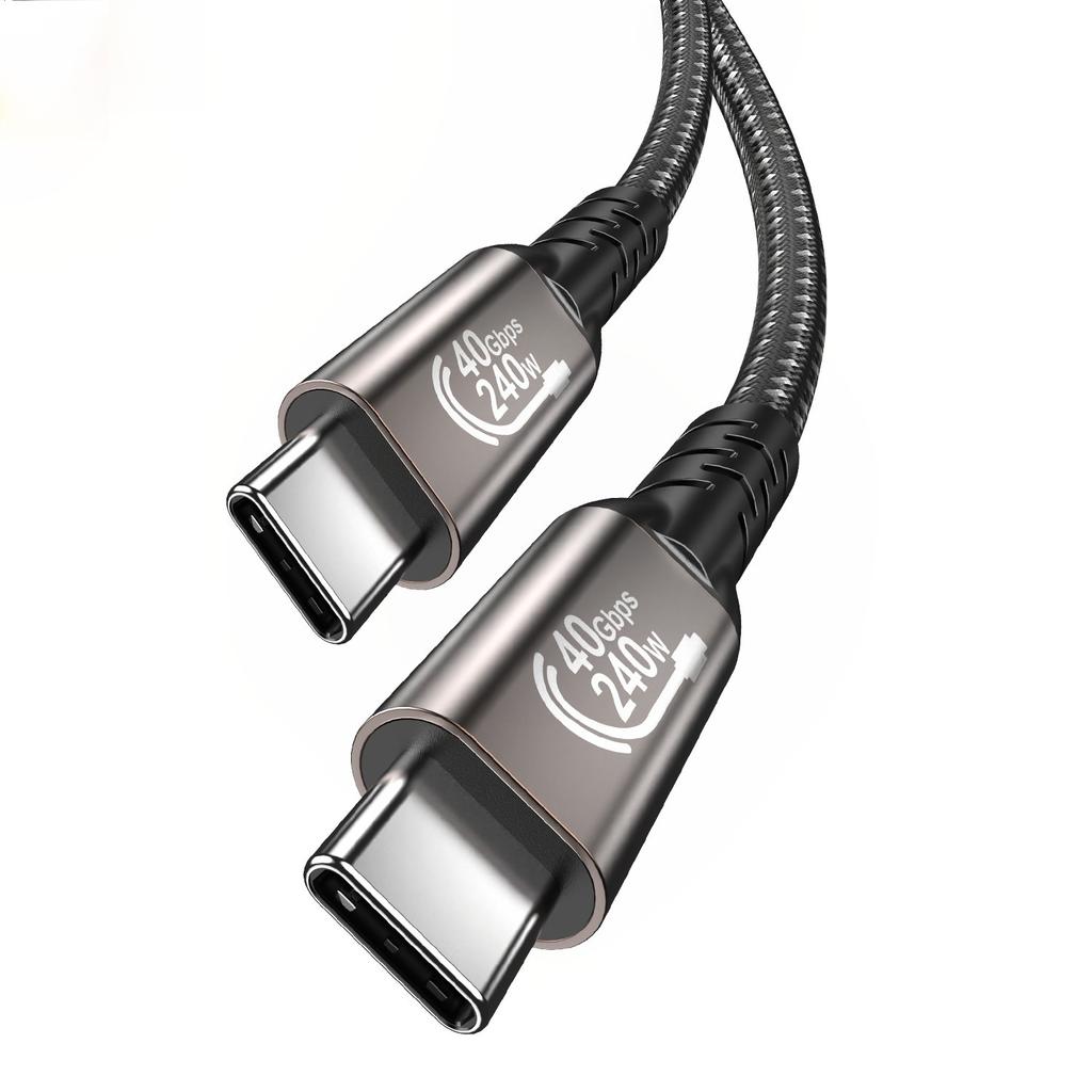 Jmax 240 Вт USB4 40 Гбит/с Кабель для передачи данных Тип c Кабель Совместим с Thunderbolt 3 4 PD240 Вт Быстрая зарядка 8K Кабель для дисплея