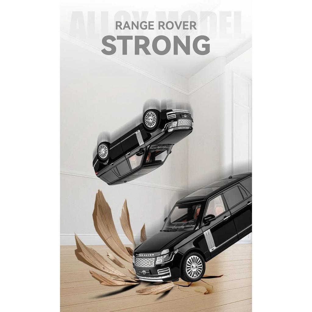 1/18 Land Rover Range SUV спортивная игрушечная машинка для детей литая модель миниатюрная звук свет двери открываются коллекция подарок для детей