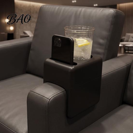 Convenient Salon Storage Tray Chair Armrest Tray, Hair Organizer with Phone/Cup Holder, Plastic Customer Phone Holder for Beauty Side Table