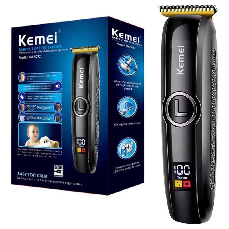 Оригинальный триммер Kemei для стрижки волос и бороды, профессиональная электрическая машинка для стрижки волос, перезаряжаемая литиевая машинка для стрижки волос для мужчин