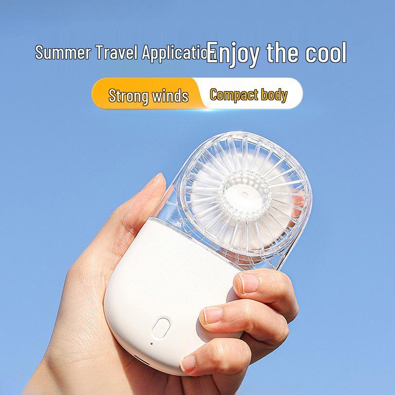 25th Anniversary Folding Transparent Mini Portable Neck Fan for Travel & Camping