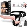 Batek Harness with Double Detachable Dildo, G-Spot and Remote Control Vibration
