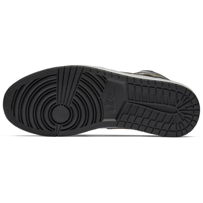 Air Jordan 1 Mid Patent 'Черно-золотой' Мужские 852542-007