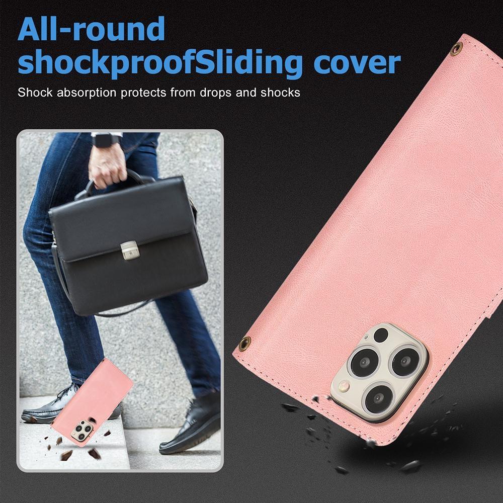 Crossbody Wallet Multi Card Flip Lanyard Leather Case for iPhone 15 14Plus 13 12 11Pro Max XS Max 8P 7P/Samsung S23 S22 S21 S20Ultra Plus A14 A54 A53
