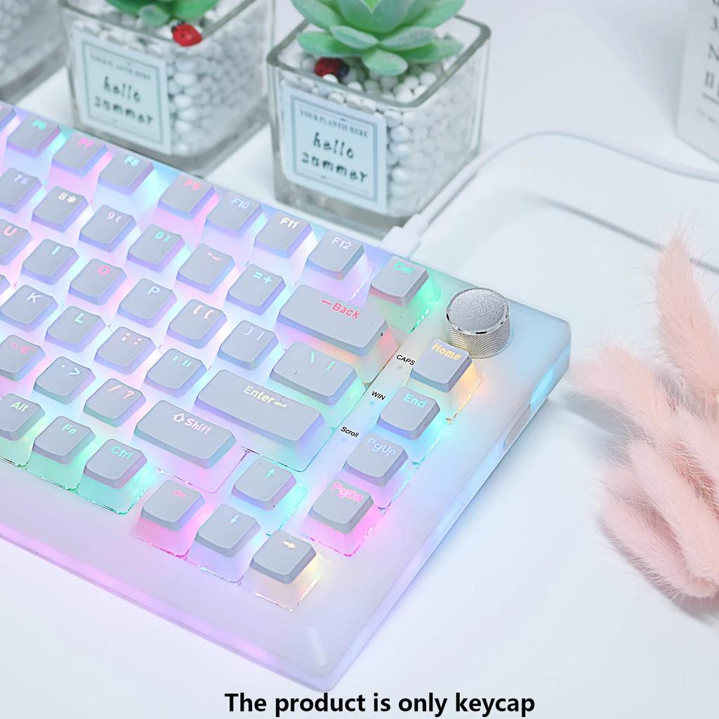 Xiaomi 2025 PBT Pudding Клавиатурные колпачки OEM Профиль 129 клавиш Колпачок для Mx Hot Swap Механической клавиатуры Переключатель Прозрачные RGB колпачки