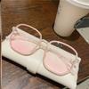 Square Frame Gradient Girlish Reading Glasses Presbyopia Eyeglasses Women Sunglasses Blush Glasses