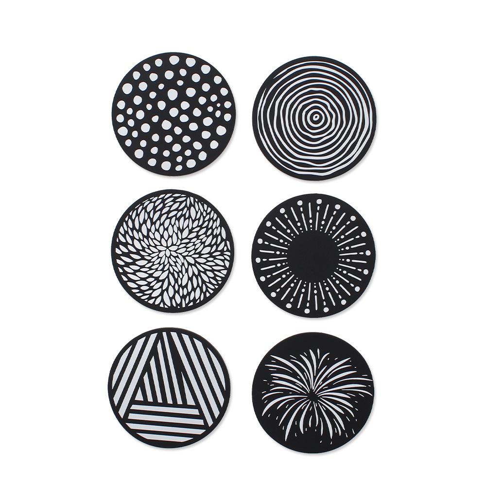 Силиконовая подставка для кофе, круглая 9,8 см, набор подставок для кофе, нескользящий изоляционный коврик, коврик для чашки