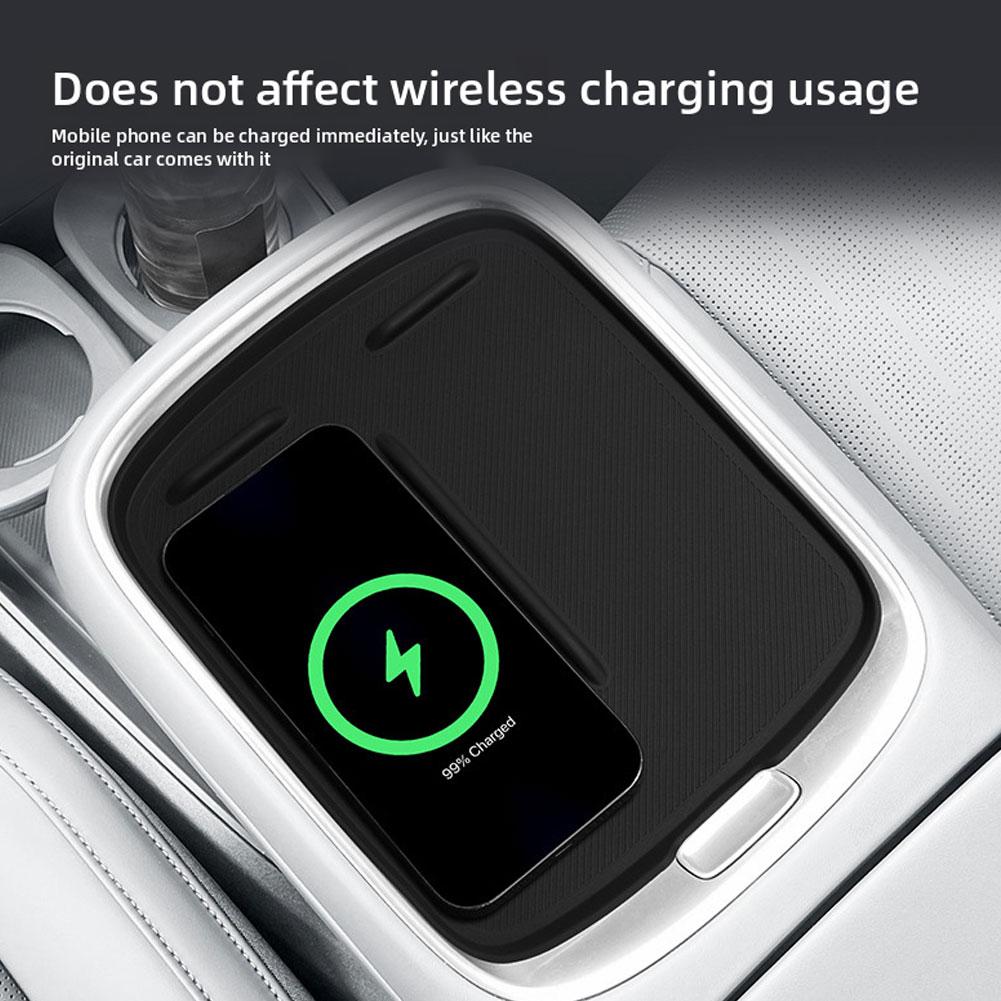 Силиконовая беспроводная зарядная панель для 25 Для Leapmotor B10 2025 2026 Мобильная беспроводная зарядка Противоскользящие коврики Аксессуары для интерьера