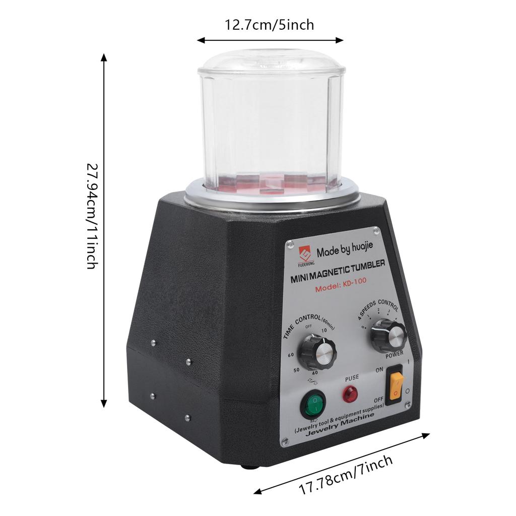 Профессиональная магнитная полировальная машина 110 В 3500 об/мин Инструмент для полировки ювелирных изделий для финишной обработки металла и удаления ржавчины