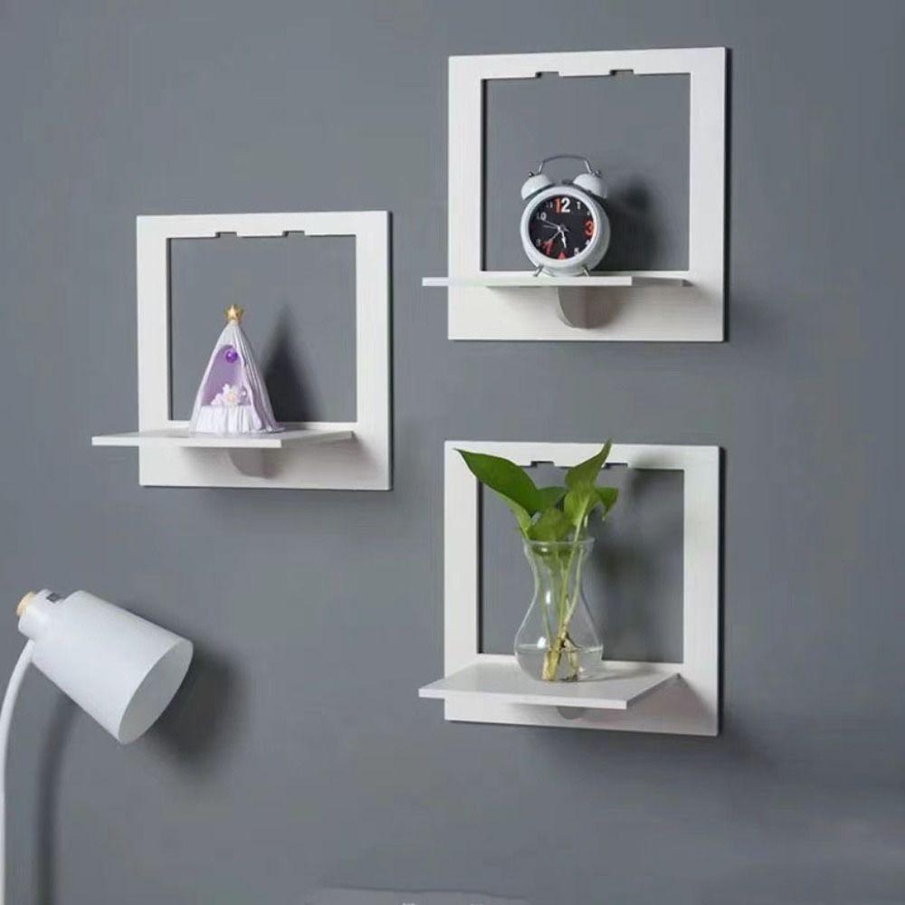 PVC board Wall shelving rotundity/square/hexagon Wall display Wall decoration shelf  bedroom