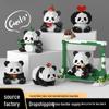 Domestic Giant Panda Cartoon Building Blocks - Children's Educational Desktop Ornaments
