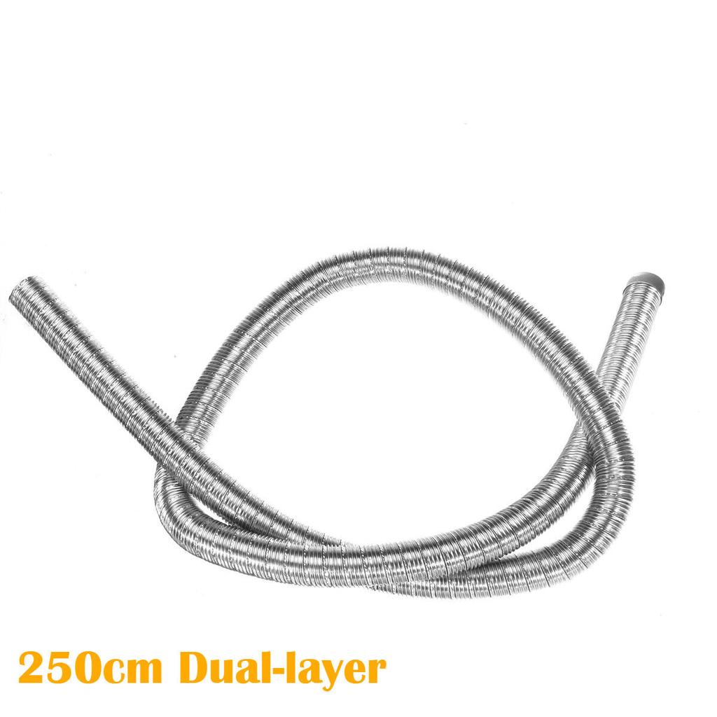 60cm-300cm 22/24mm Dual-layer Heater Exhaust Pipe Parking Heater Fuel Tank Exhaust Pipe Air Heater Tank For Car Air Diesels Heate