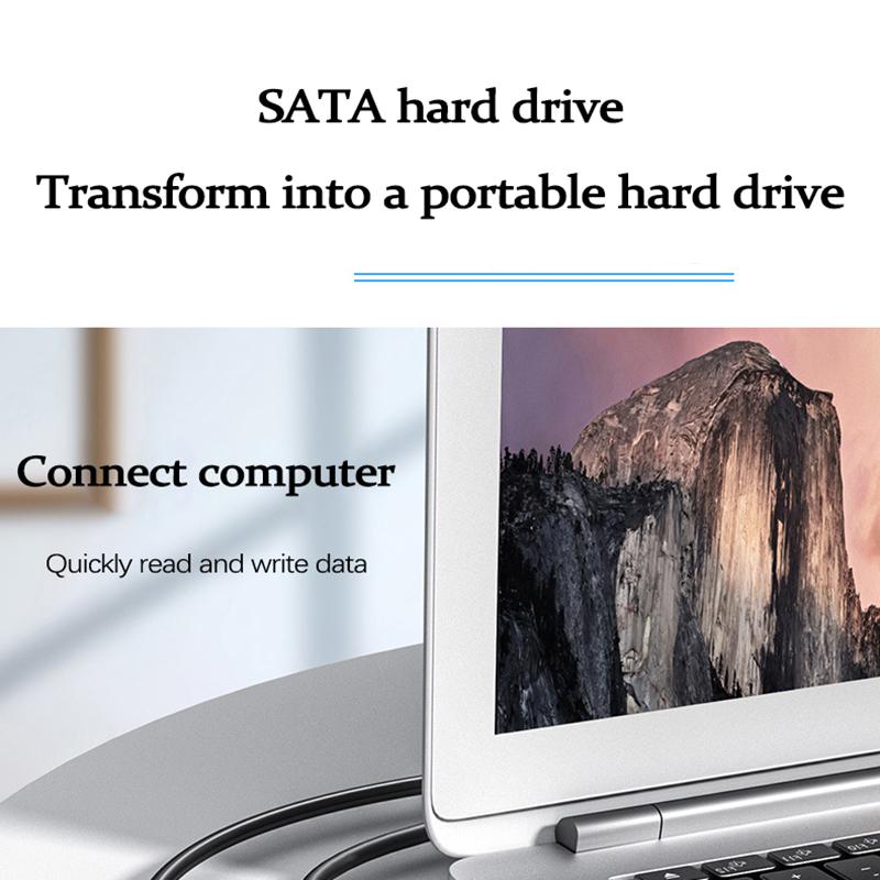 2,5-дюймовый корпус для внешнего жесткого диска SATA, корпус для жесткого диска USB 3.0 2.0, корпус для жесткого диска SATA SSD 6 ТБ для ноутбука, высокоскоростная передача данных 5 Гбит/с